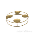 Metal Candle Holder Golden Wire Candle Holder Wreath Supplier